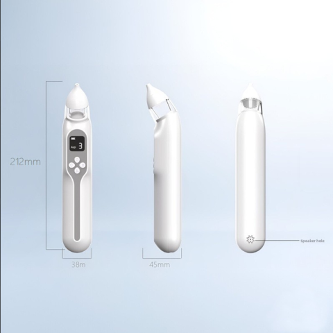Aspirator Nazal Electric pentru Bebelusi Zenva, Reincarcabil USB, cu 2 Capete din Silicon, Aspirare Reglabila [9]