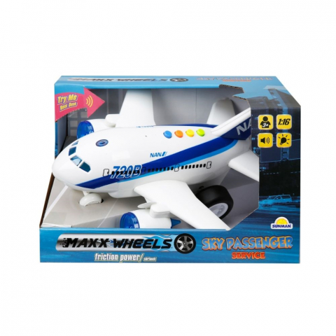 Masinute - Avion cu lumini si sunete, Maxx Wheels, 1:16, 720B