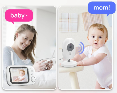 Baby Monitor Audio ABM600 – Video bebelusi , Wireless, Ecran 3.5’’ LCD, Night Vision, Senzor Temperatura, VOX [6]
