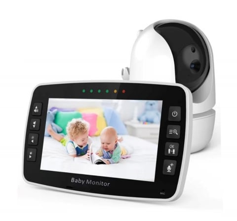 Dispozitive Copii - Baby Monitor Audio SM43A – Video, Wireless, Ecran 4.3 Inch LCD, Night Vision, Senzor Temperatura, Talk-back, Cantece de Leagan