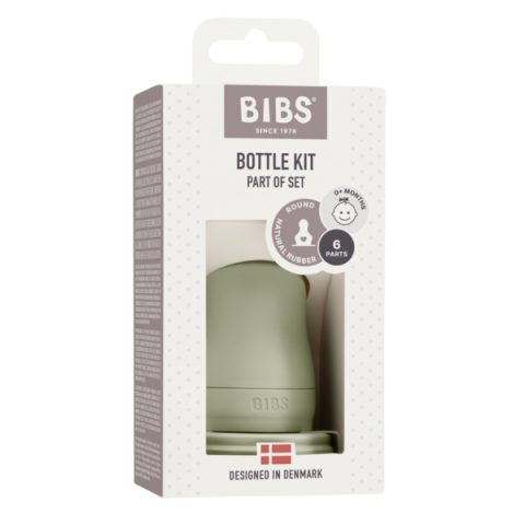 BIBS - Kit pentru set complet biberon din sticla anticolici, Sage [1]