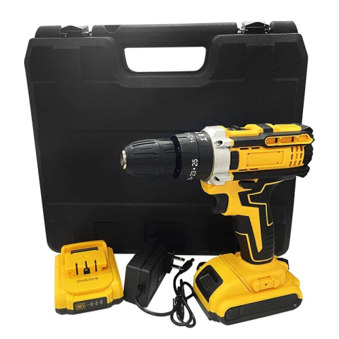 Bormasina Electrica cu Acumulator 21V + Set Profesional de Scule - 2 Baterii Incluse [1]