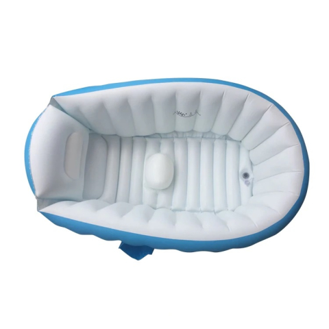 Cadita Gonflabila pentru Bebelusi - Portabila, Sigura si Ultra Confortabila, Albastru [2]