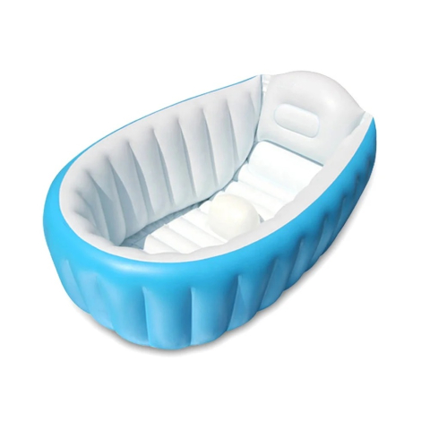 Cadita Gonflabila pentru Bebelusi - Portabila, Sigura si Ultra Confortabila, Albastru [3]