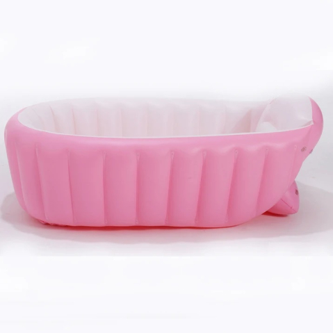 Cadita Gonflabila pentru Bebelusi - Portabila, Sigura si Ultra Confortabila, Roz [2]