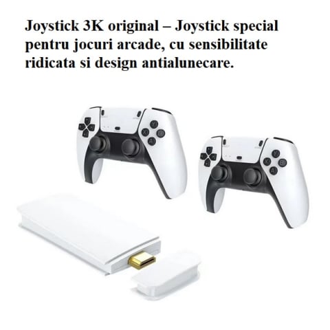 Consola jocuri video pe televizor, 4K Ultra HD, 2 controler wireless, 20.000 de Jocuri Video clasice [5]