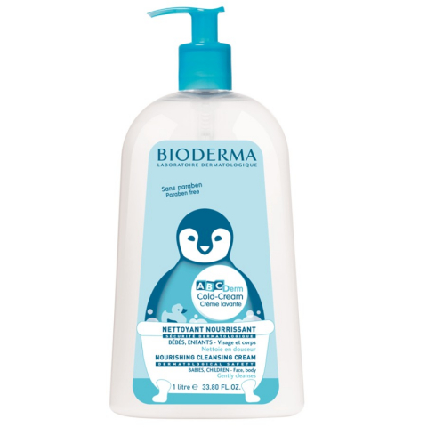 Baby Care - Crema de spalare ABCDerm Cold Cream, 1000 ml, Bioderma