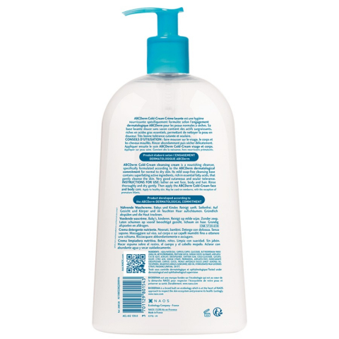 Crema de spalare ABCDerm Cold Cream, 1000 ml, Bioderma [1]