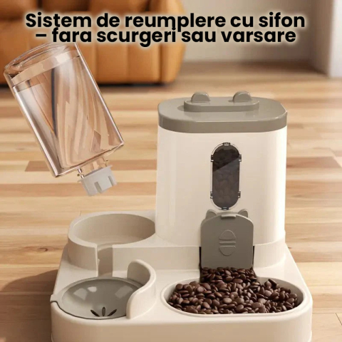 Dispenser 2-in-1 automat pentru hrana si apa - realimentare automata, pisici si caini [9]