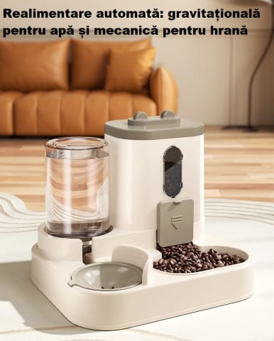 Dispenser 2-in-1 automat pentru hrana si apa - realimentare automata, pisici si caini [7]