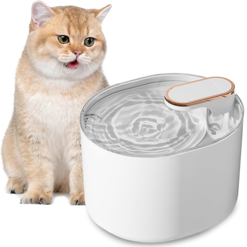 Articole Animale - Pet Shop - Fantana de apa pentru pisici si caini - pompa silentioasa, filtru carbon, capacitate 3 L, USB, Alb