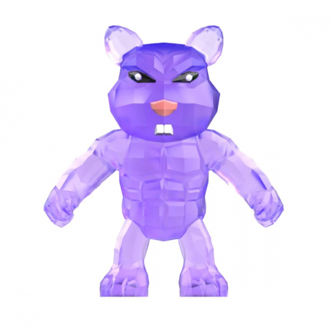 Figurine - Figurina Rascals, Crystal, Monstrulet care se intinde, Mov