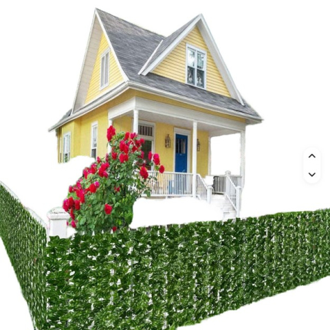 Gard decorativ viu artificial, frunze iedera – 1,5m x 3m, paravan, rezistent UV, Verde [5]