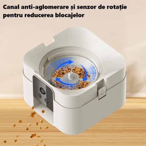 Hranitor automat inteligent 2L pentru pisici si caini mici – Wi-Fi & aplicatie, Alb [3]