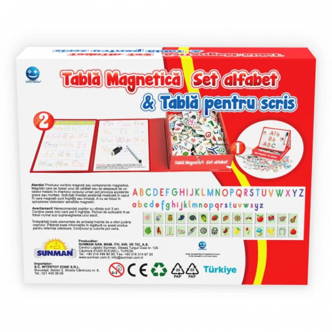 Joc educativ Smile Games, Alfabetul pe tableta magnetica, 97 piese [2]