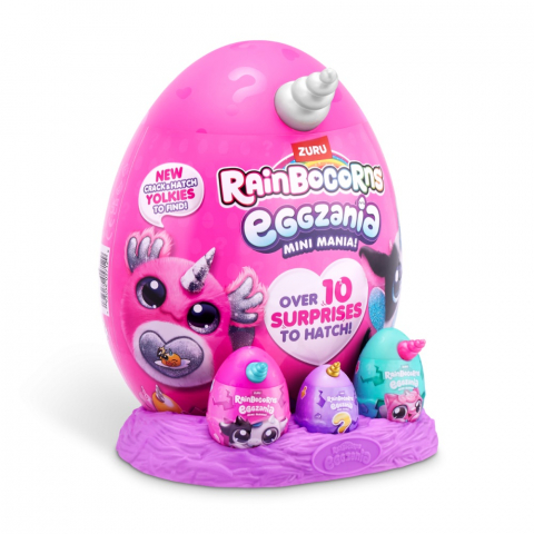 Jucarie de plus surpriza, Rainbocorns, Eggzania Mini Mania [4]
