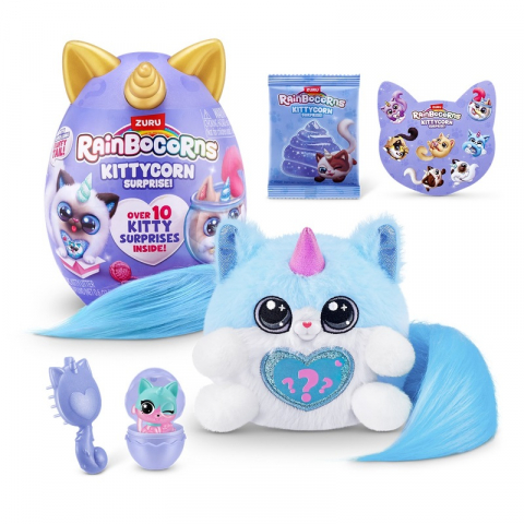 Jucarii De Plus - Jucarie de plus surpriza, Rainbocorns, Kittycorn, S3