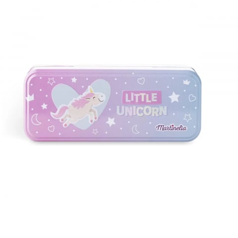 Jucarii Fete - Martinelia Little Unicorn Trusa De Machiaj In Cutie De Metal Cu 3 Compartimente