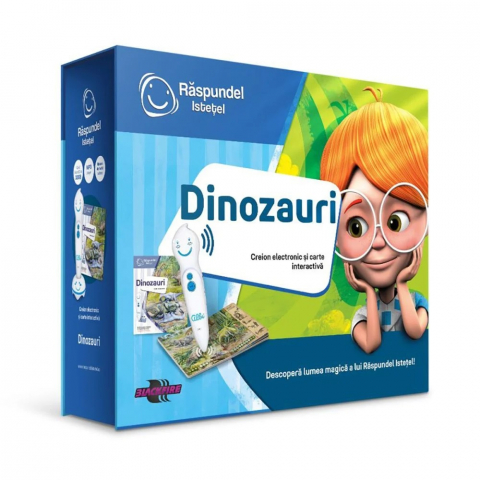 Scoala si Gradinita - Pachet Raspundel Istetel, Creion si Carte interactiva Dinozauri