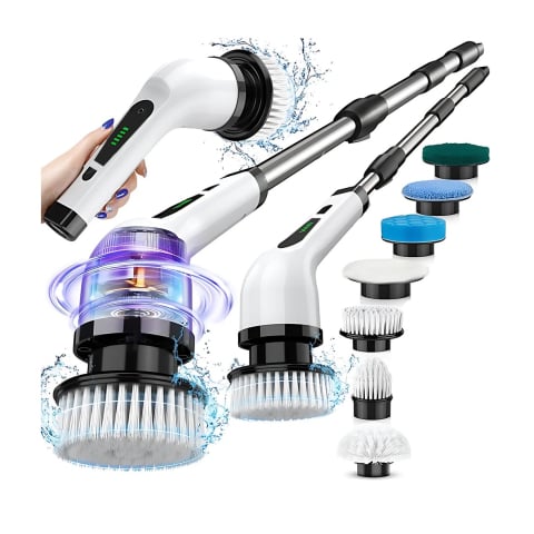 Casa Si Gradina - Perie Electrica Rotativa de Curatare 9 in 1 – Cu Acumulator, 2 Viteze si Maner Extensibil