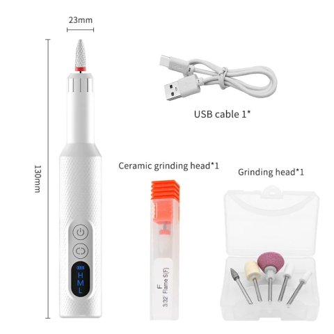 Pila de unghii profesionala, wireless, pentru manichiura-pedichiura, 18000 RPM, 3 viteze, Roz [8]