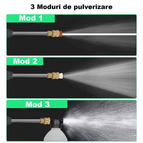 Pistol de Spalare Auto Portabil cu Presiune, 24V, Doua Baterii, 35 Bar, Jet de Apa si Spuma, Cu Valiza [4]