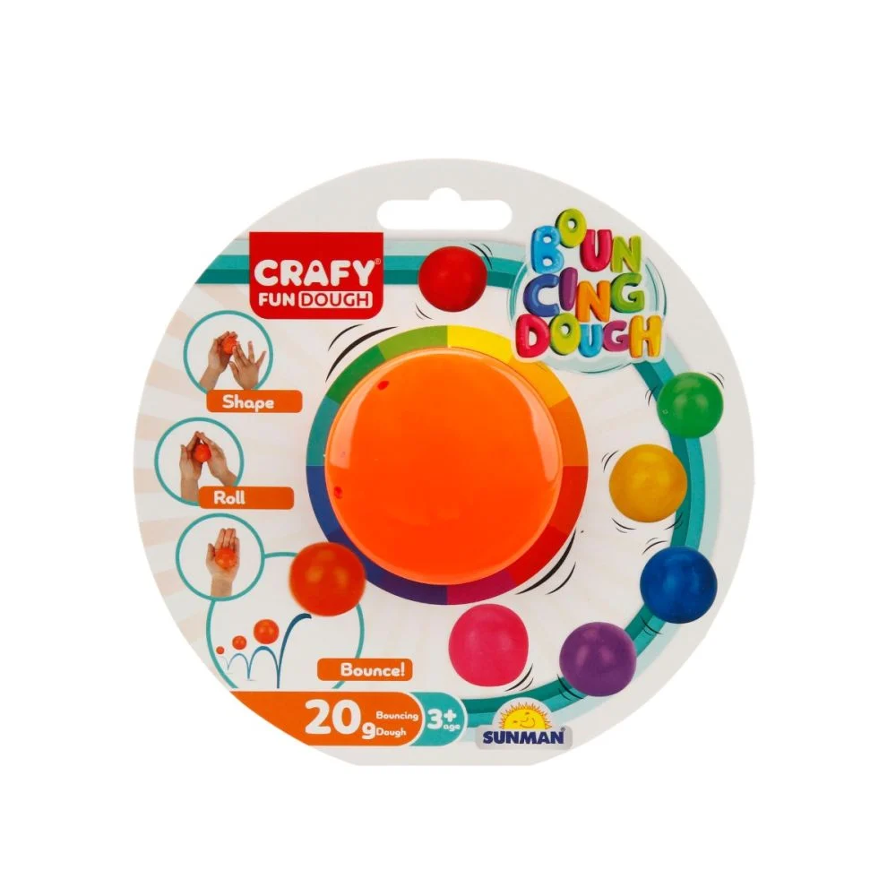 Plastilina - Plastilina colorata, Crafy, Portocaliu, 20 g