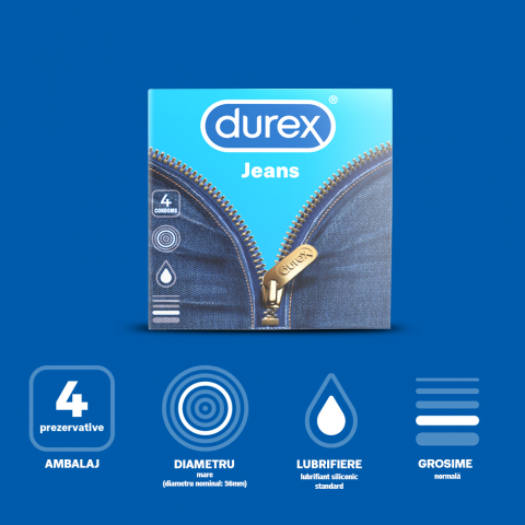 Prezervative Jeans, 4 bucati, Durex [1]