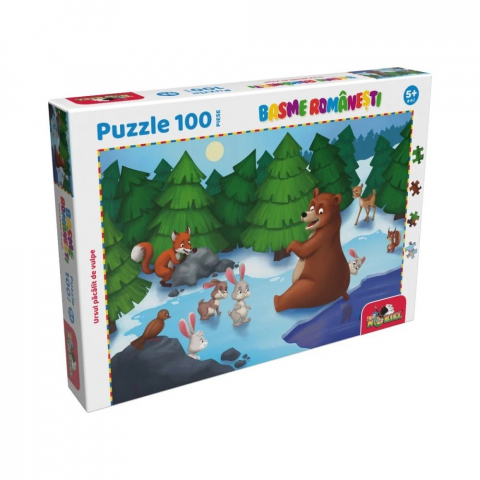 Puzzle 100 piese, Noriel Basme Romanesti, Ursul pacalit de vulpe [2]