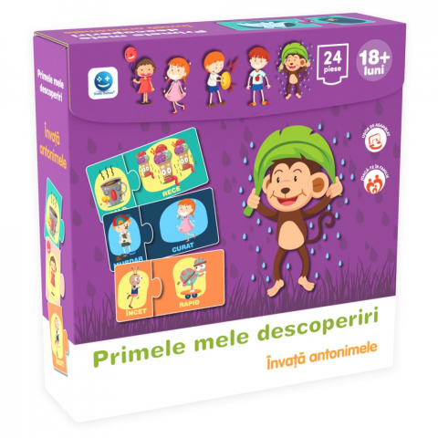 Puzzle Primele mele descoperiri, Smile Games, Invata antonimele, 24 piese [1]