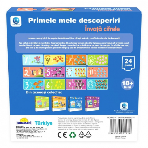 Puzzle Primele mele descoperiri, Smile Games, Invata cifrele, 24 piese [3]