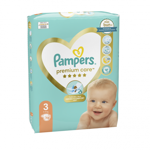 Igiena si Ingrijire - Scutece Premium Care, Nr. 3, 6-10 kg, 78 buc, Pampers