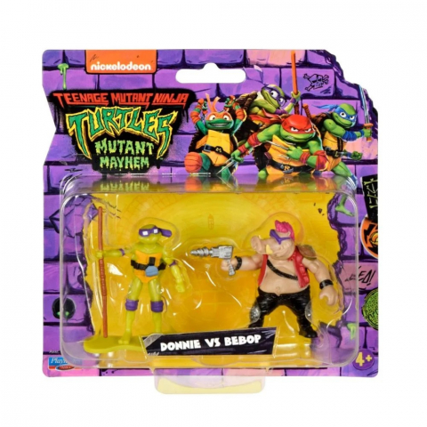 Jocuri si Jucarii - Set 2 mini figurine, Testoasele Ninja, Donnie Vs Bebop