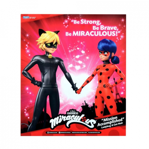Set 2 papusi MIRACULOUS, Ladybug, Zag Heroez, Buburuza si Cat Noir, 30 cm [1]
