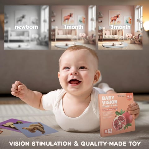 Set 20 Carduri Baby Vision de stimulare vizuală pentru bebeluși, 12-36 luni [7]