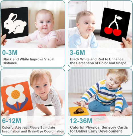 Set 20 Carduri Baby Vision de stimulare vizuală pentru bebeluși, 6-12 luni [8]