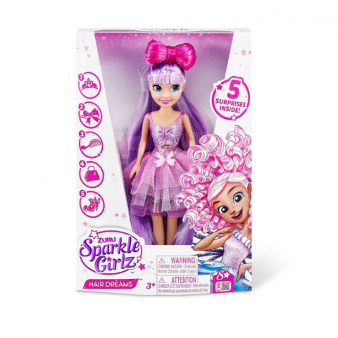 Set de joaca Sparkle Girlz, Papusa Hair Dreams, Mov [2]