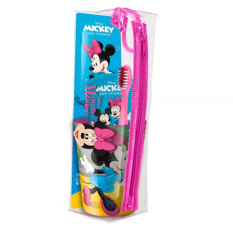 Mama si Copilul - Set igiena orala copii cu borseta DISNEY MINNIE roz MR. WHITE