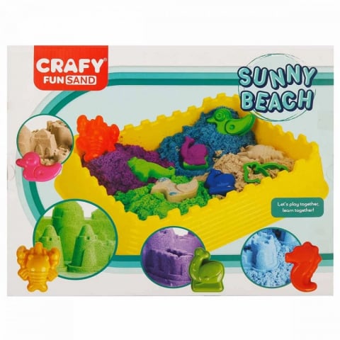 Set nisip kinetic, Crafy Fun Sand, Sunny Beach, 13 piese, 1 kg nisip [2]
