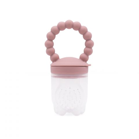 Mama si Copilul - Suzeta Bebelusi pentru Fructe/Legume cu Maner Silicon, Roz