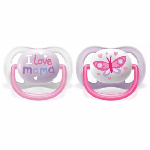 Suzete Ultra Air Philips Avent, 0-6 luni, I Love Mama Roz SCF080/02, Philips [2]