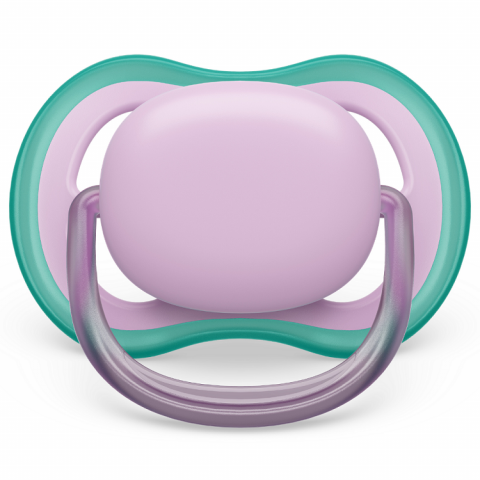 Suzete Ultra Air Philips Avent, 6-18 luni, 2 bucati, Mov si Bleu, SCF085/34, Philips [2]
