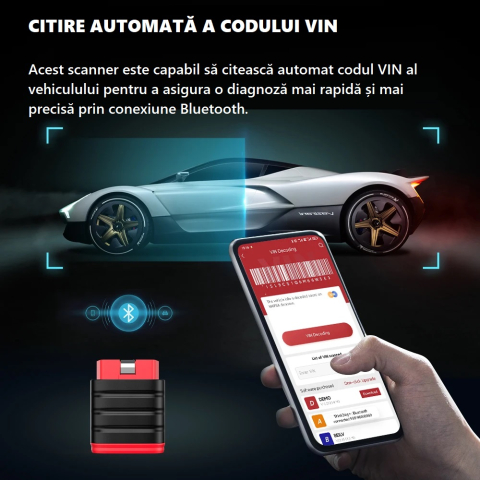 Tester Auto Profesional Launch ThinkSafe OBD2 Bluetooth - Diagnoză completă pentru toate sistemele auto, compatibil Android & IOS [9]