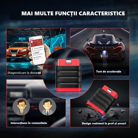 Tester Auto Profesional Launch ThinkSafe OBD2 Bluetooth - Diagnoză completă pentru toate sistemele auto, compatibil Android & IOS [4]