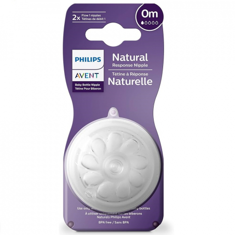 Tetina Philips Avent Natural Response, 0 luni, debit 1, 2 bucati, SCY961/02, Philips [1]