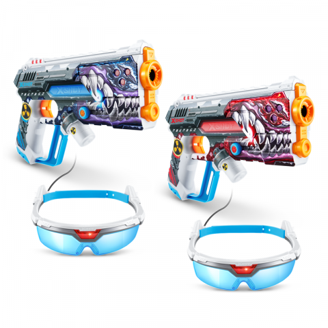 X-SHOT Set 2 blastere laser si ochelari X-Shot Skins Laser 360 [1]
