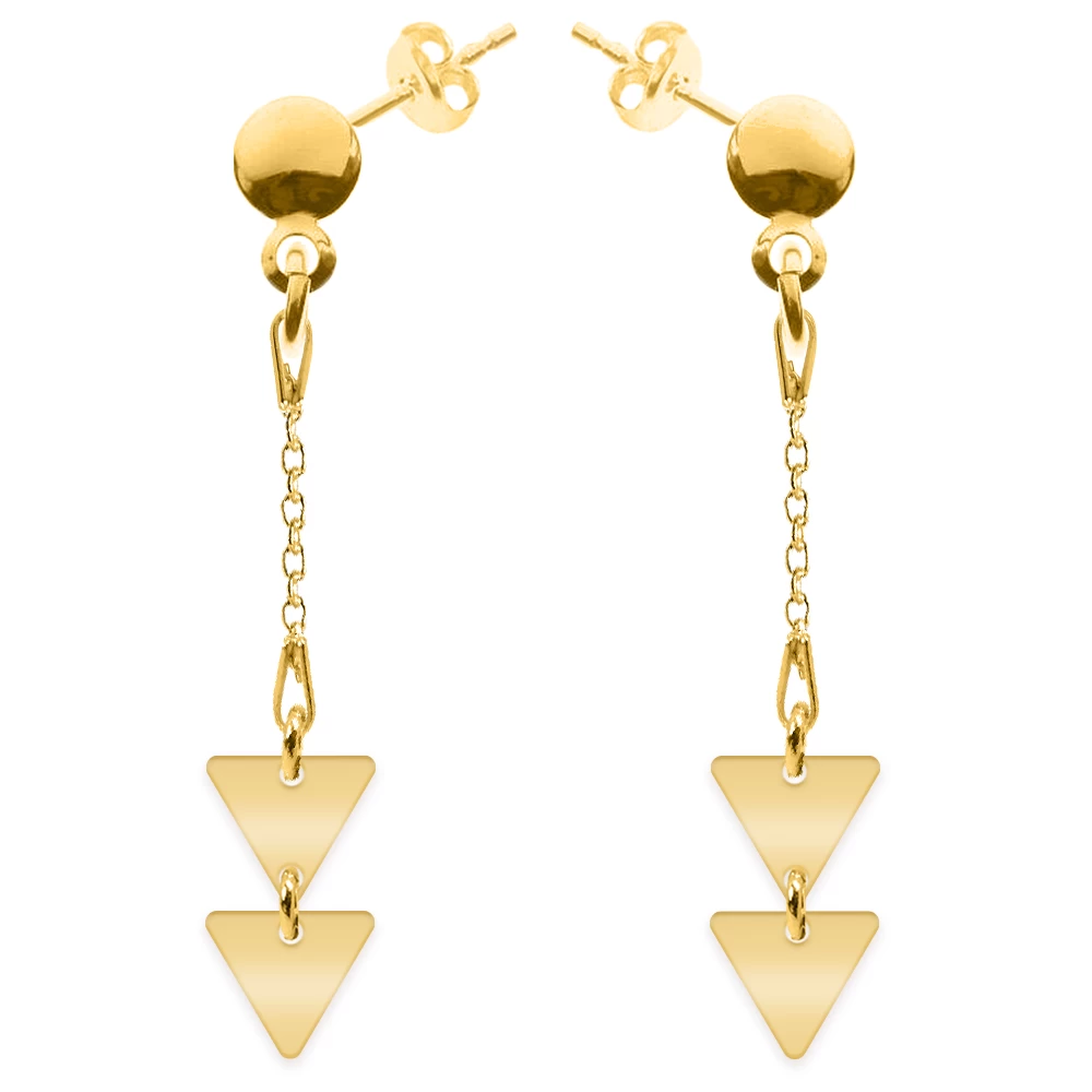 Cercei Chic cu triunghiuri și tijă cu dop [1]