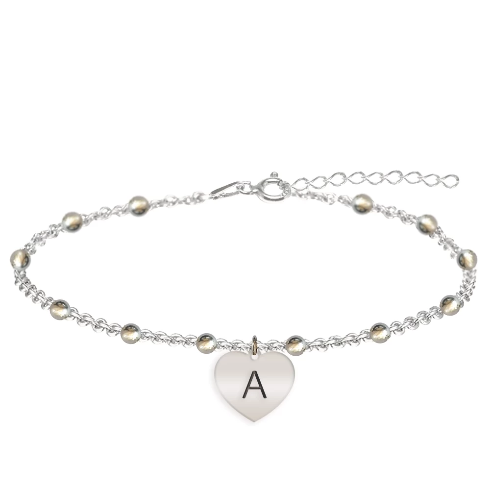 Brățara Salba cu inimioară personalizată pentru picior [2]