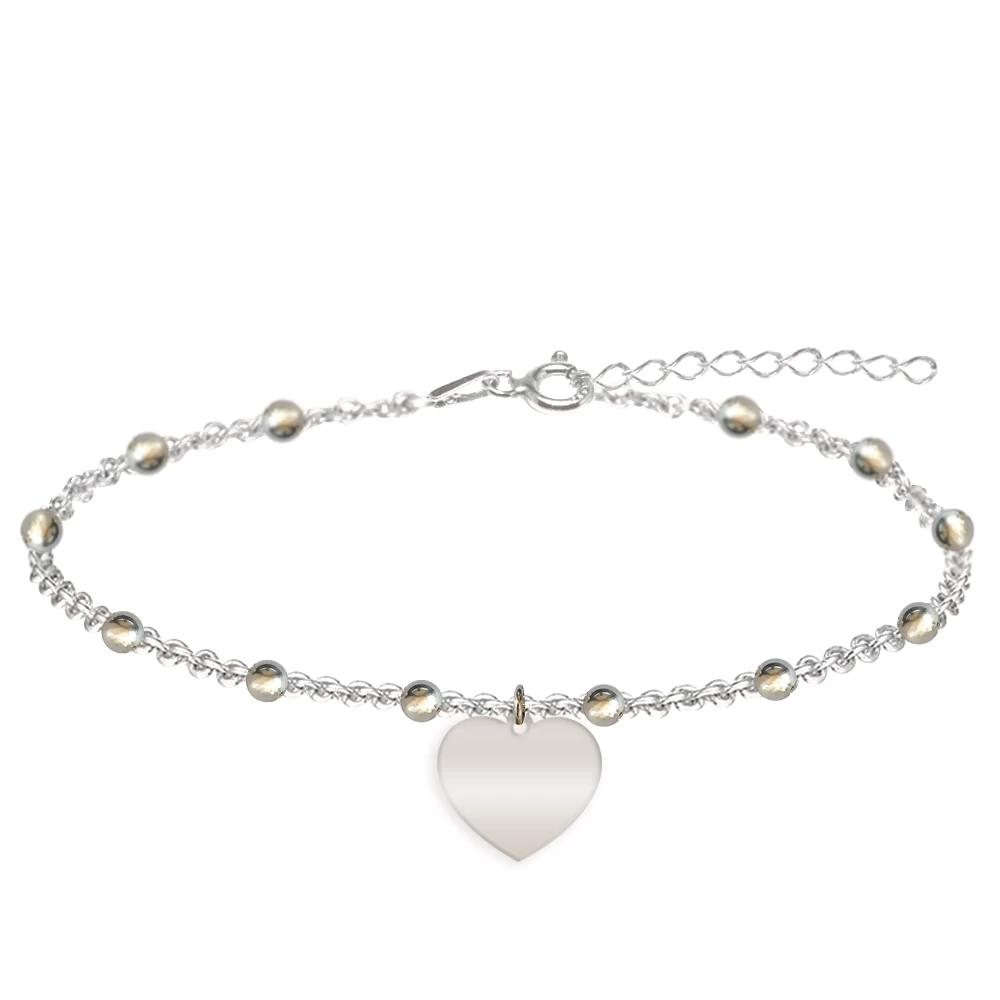 Brățara Salba cu inimioară personalizată pentru picior [1]