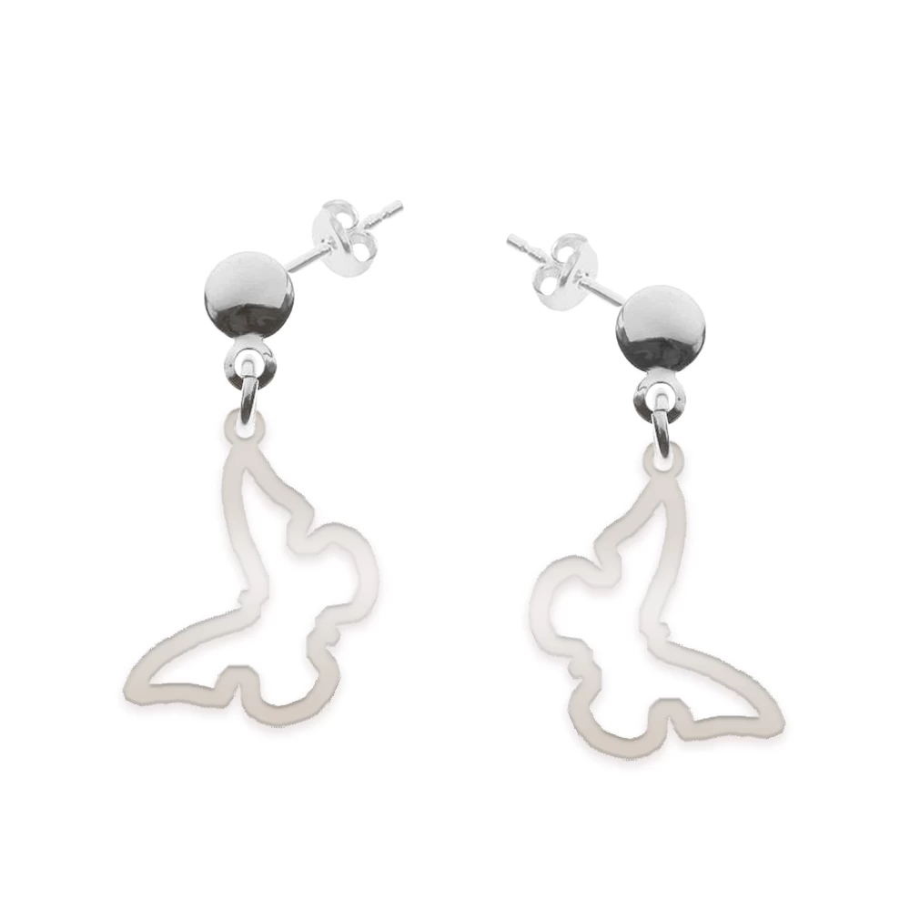 Cercei Farfalla cu fluturaș și tijă cu dop